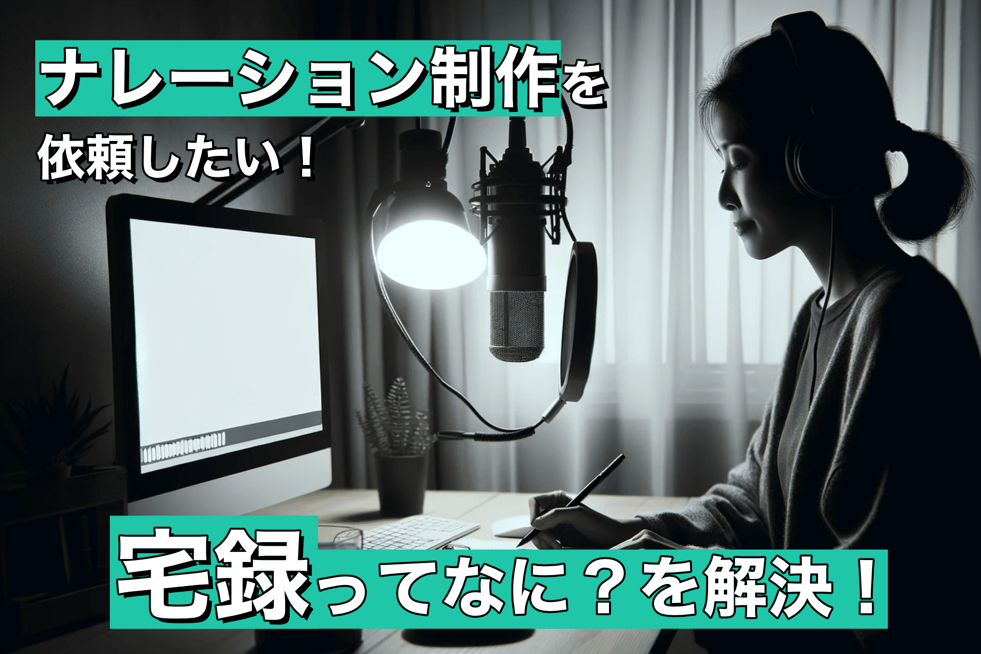 宅録とは何か?宅録のメリット、デメリットを知って、安価で高品質なナレーション制作を依頼しよう!